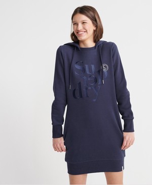 Superdry Harper Hooded Sweat Női Ruhák Sötétkék | BRGUD8729